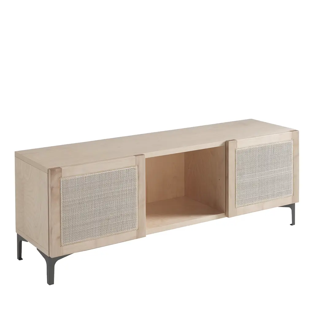 Elisa 2-Door Ash & Wicker Tv Stand