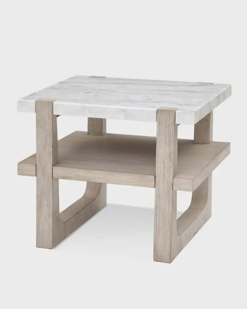 Katherine Noble By Bmc Nantucket Marble Top End Table | Horchow