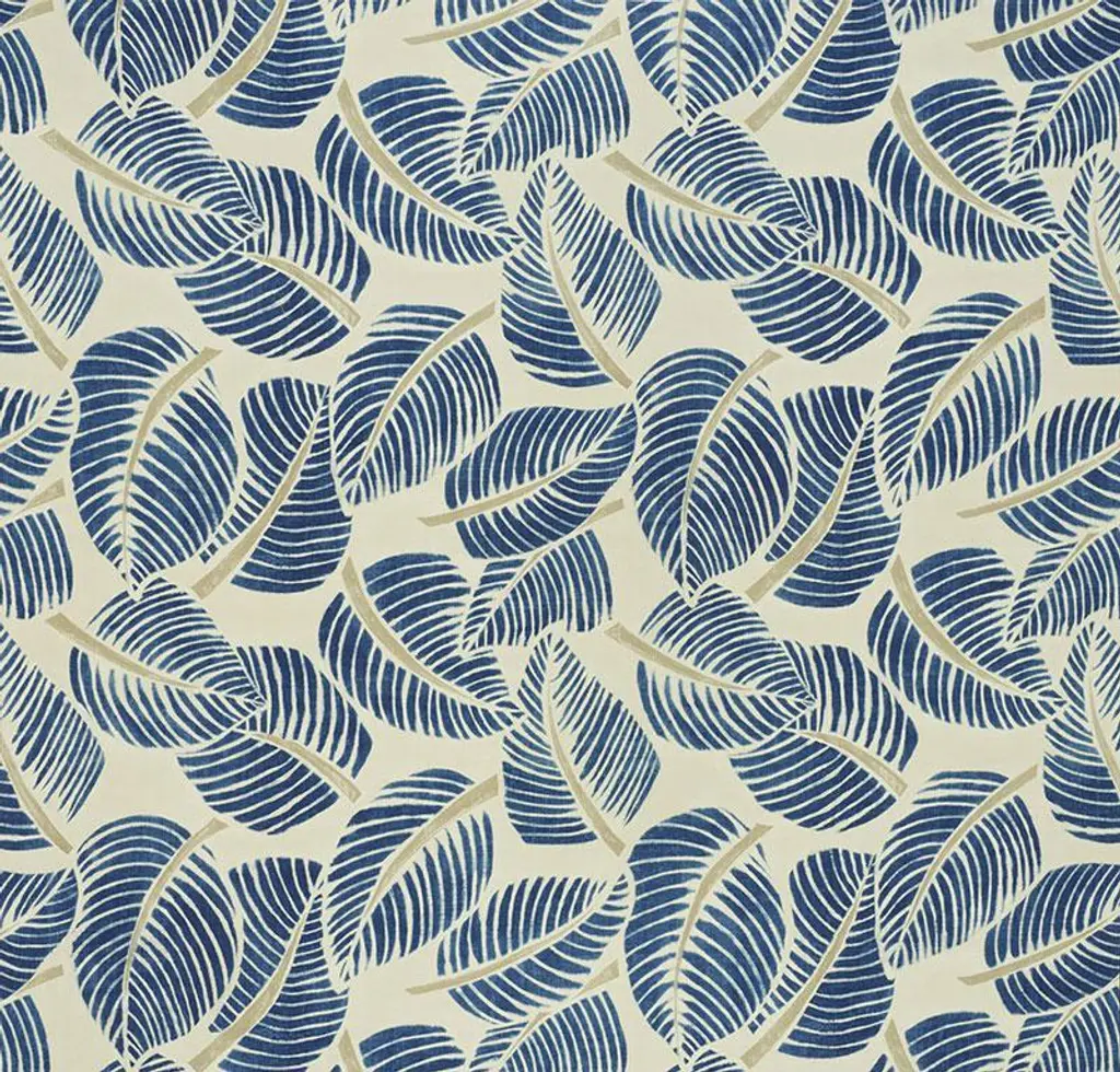 Schumacher Costa Rica Fabric In Indigo