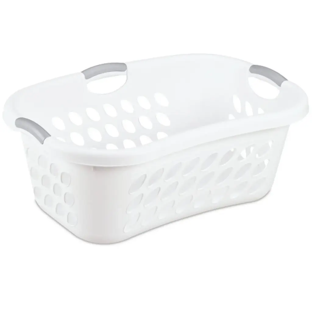Sterilite Ultra 2 Bushel Plastic Stackable Clothes Laundry Basket, Aqua (6 Pack) - 6 Pack- 2 Bushel - White - 12 Pack