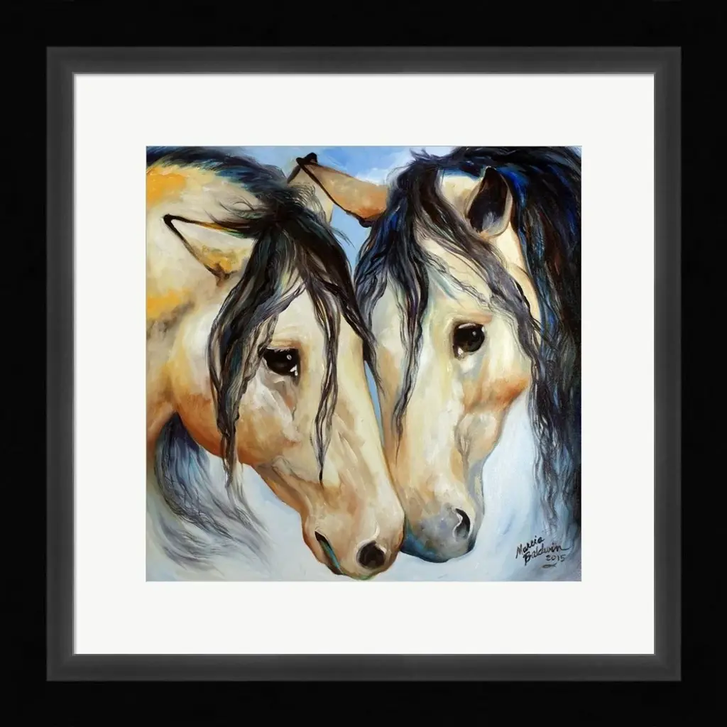 Marcia Baldwin 'Buckskin Friends' Framed Art - Plastic - Black