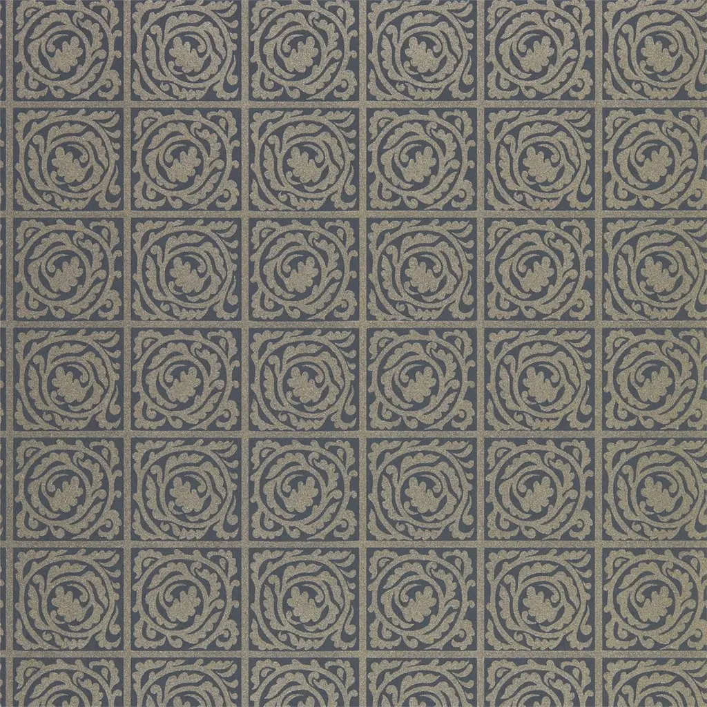 Morris & Co Pure Scroll Wallpaper In Black Ink - A Sample