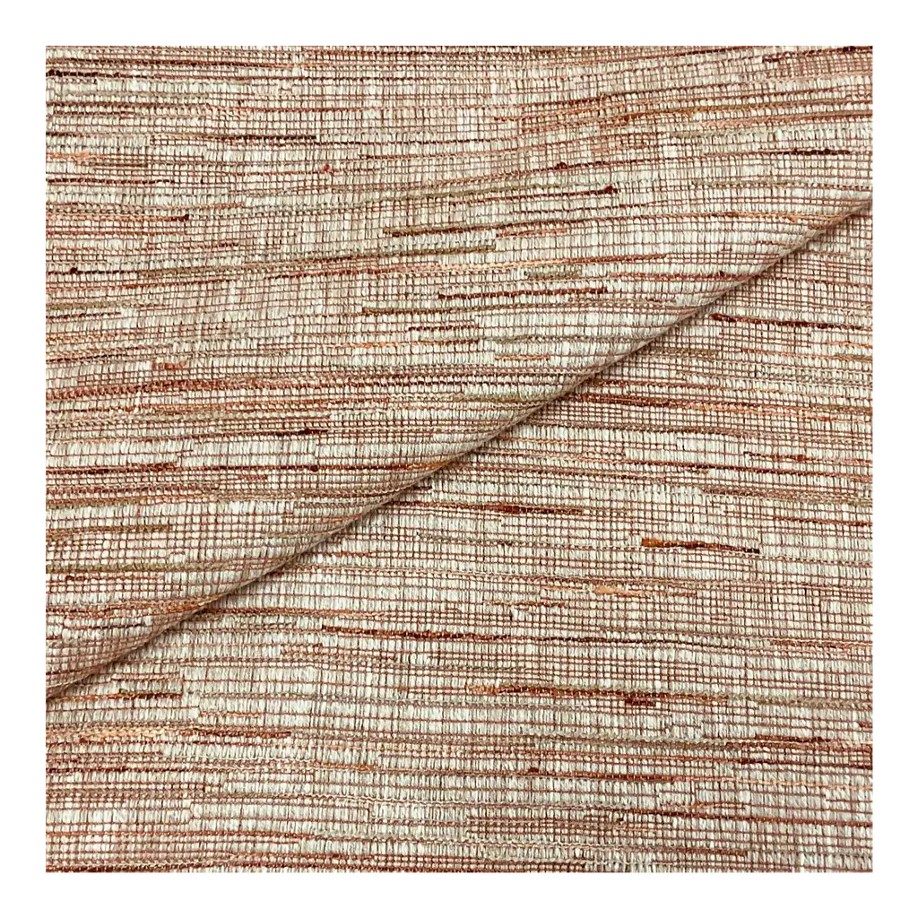 Designer Water And Stain Resistant Beige Rusty Coral Red Brown Upholstery Fabric