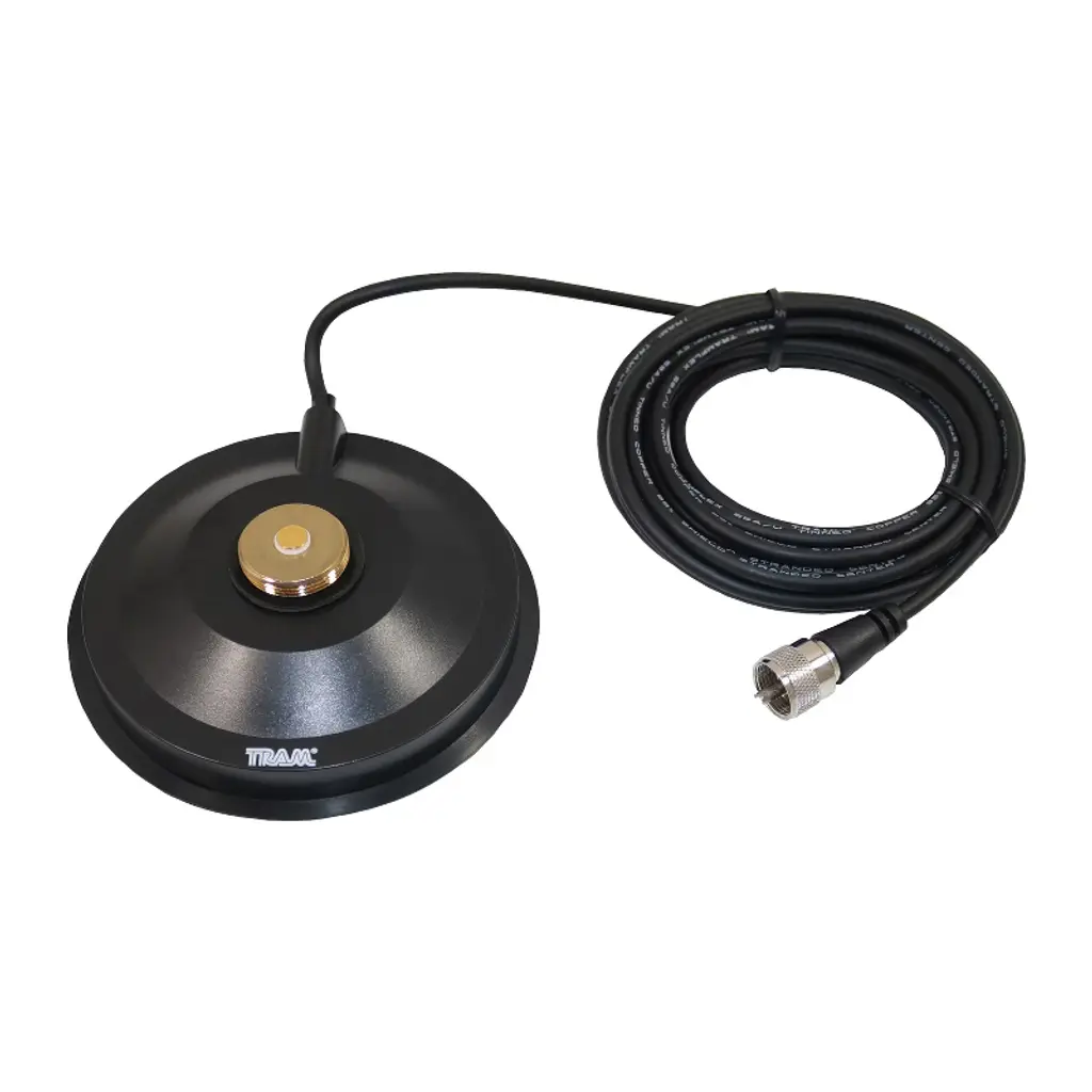 Tram® Nmo 5-in. Magnet With Soft Rubber Boot, 17 Ft. Cable, Pl-259 In Black