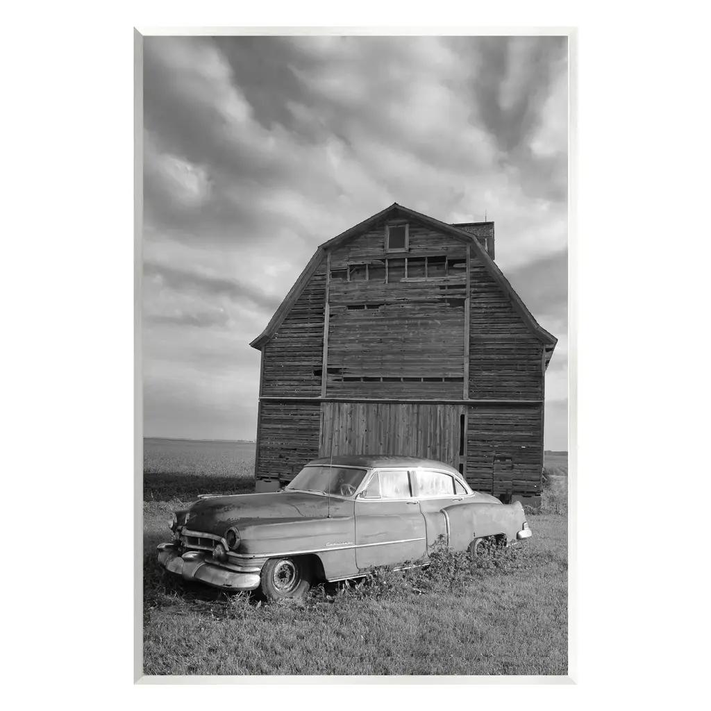 Stupell Vintage Car & Barn Wall Plaque Art Steve Toole - 10 X 15