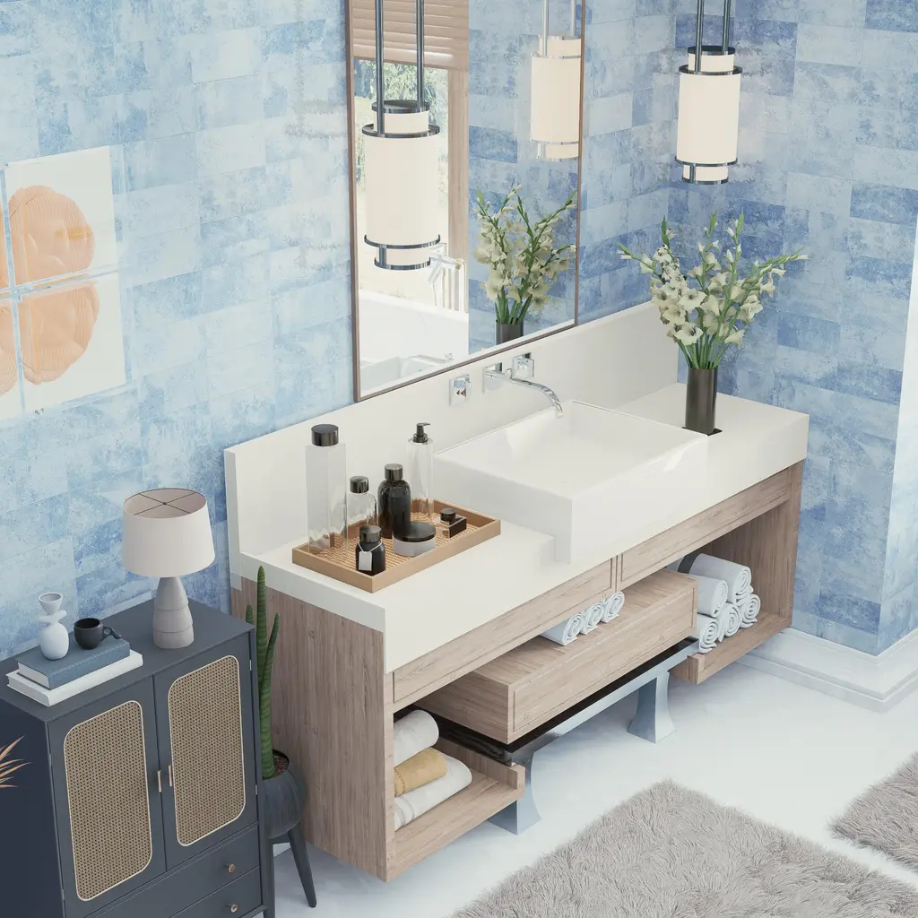 Merola Tile Myst Skyscape 4" X 8" Ceramic Wall Tile - Case (25 Tiles)