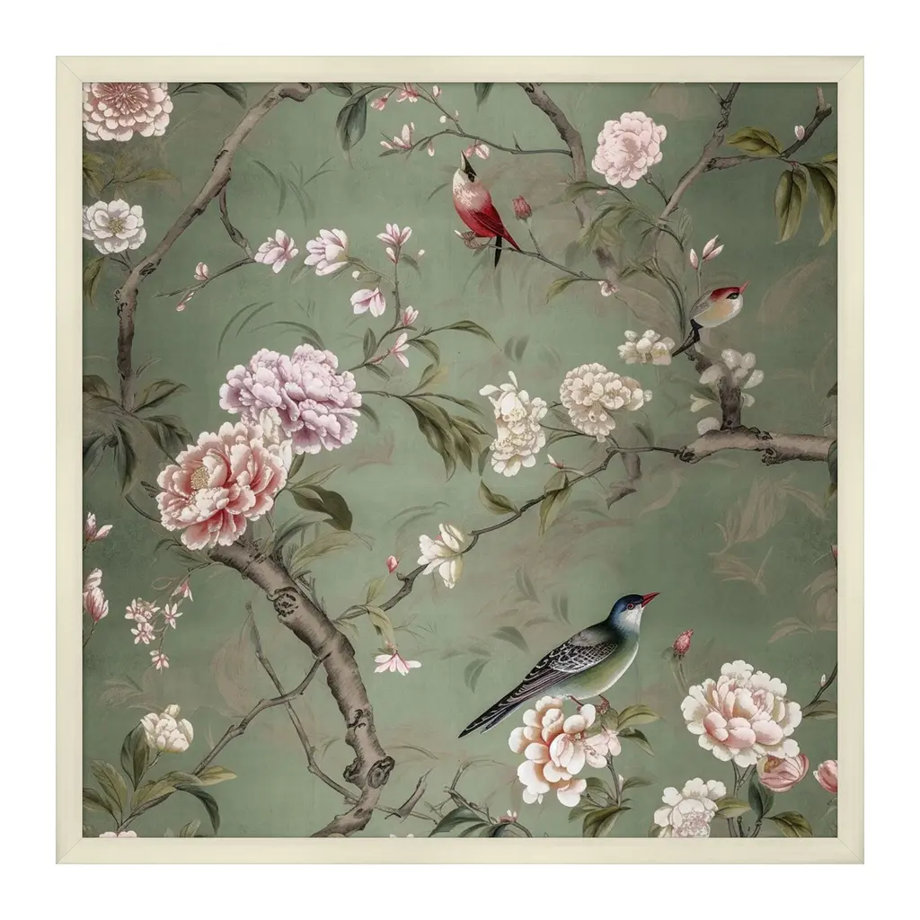 Birds In A Flowering Tree 1