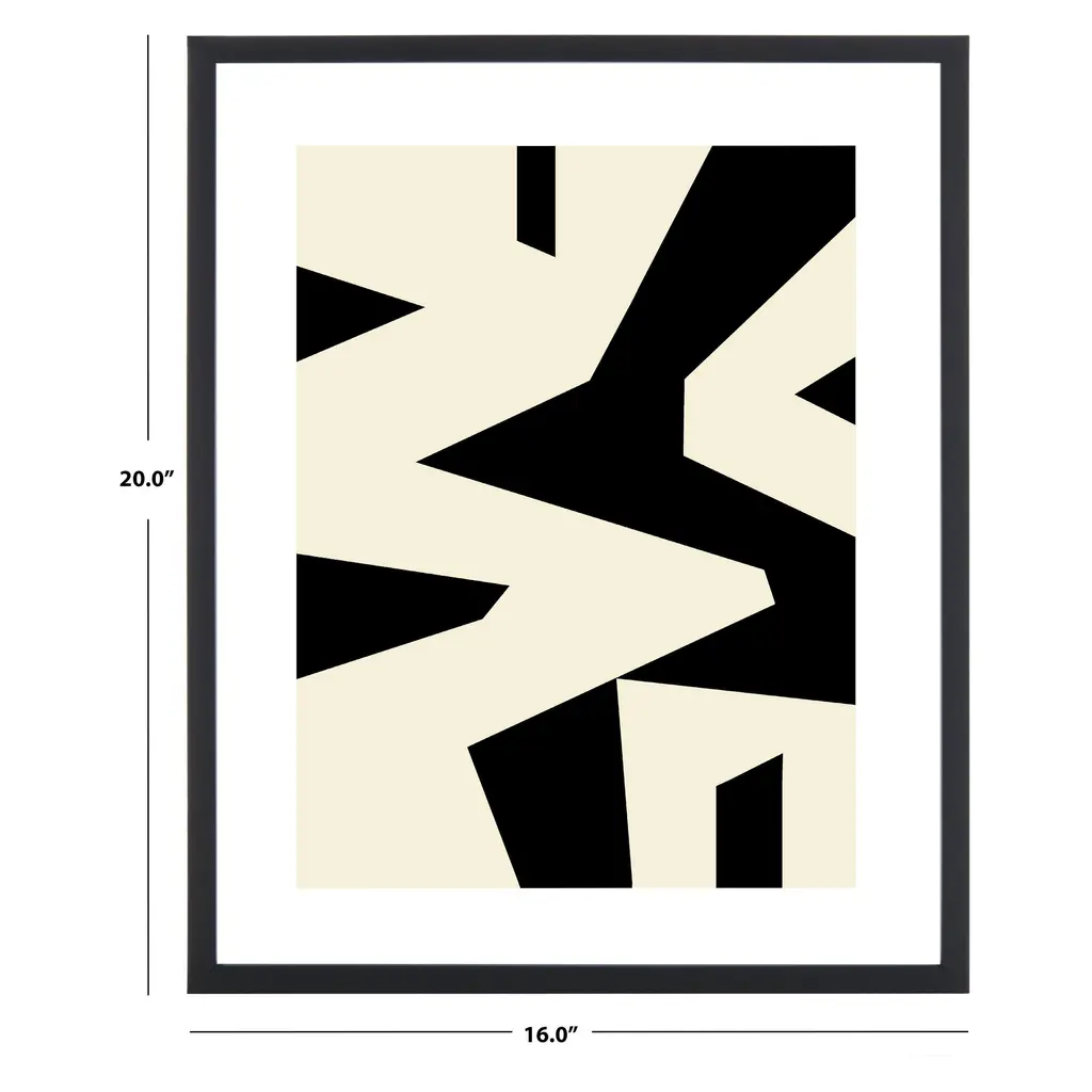 Safavieh Catch Me If You Can 16 X 20-Inch Framed Wall Art - Black