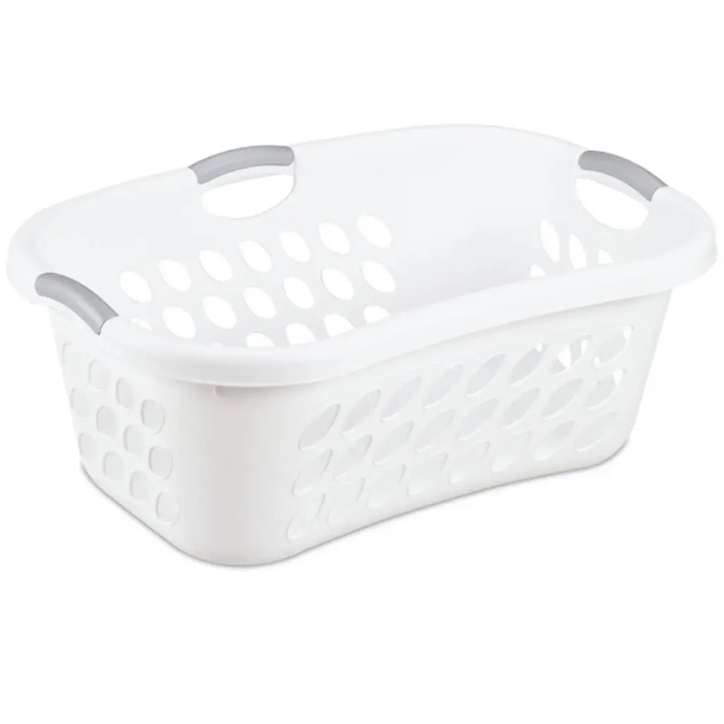 Sterilite Ultra 2 Bushel Plastic Stackable Clothes Laundry Basket, Aqua (6 Pack) - 6 Pack- 2 Bushel - White - 6 Pack