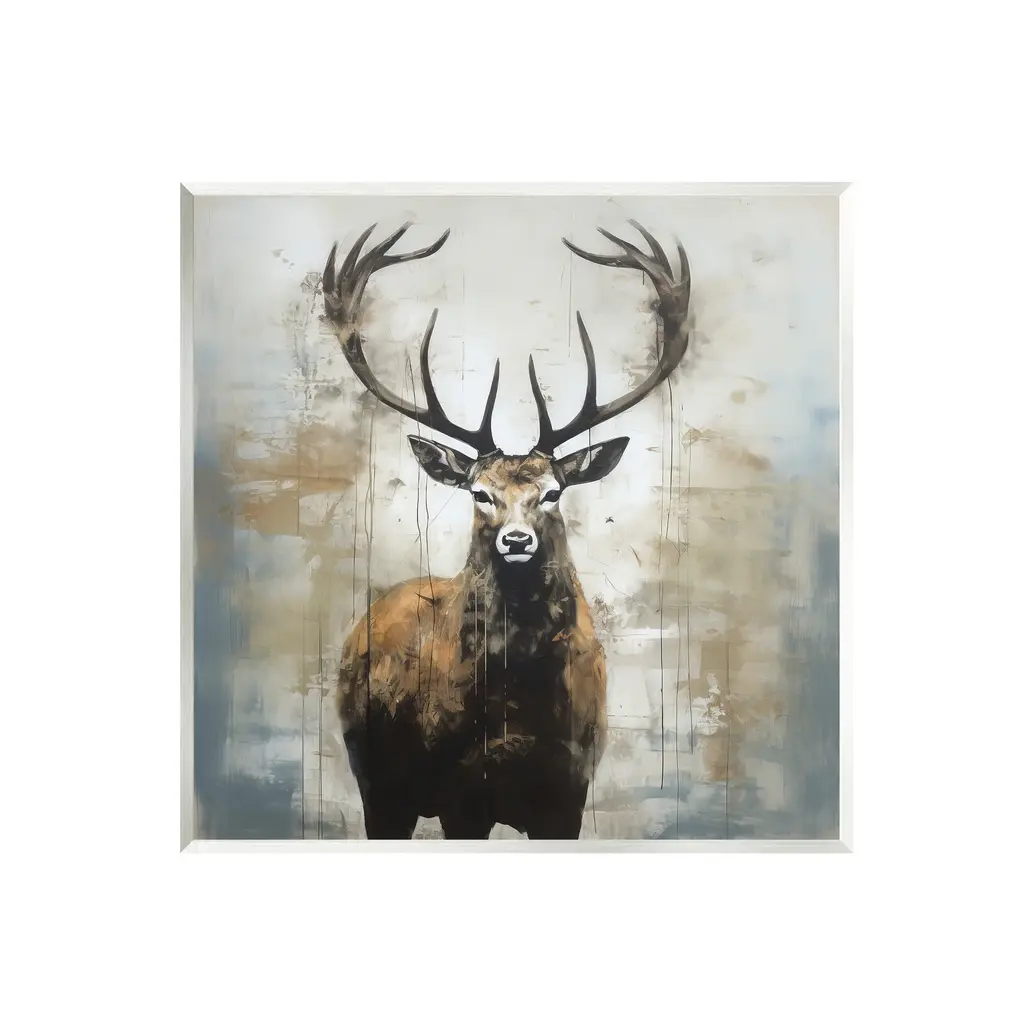 Stupell Rustic Woodland Deer Wall Plaque Art Design By Lazar Studio - 12 X 12