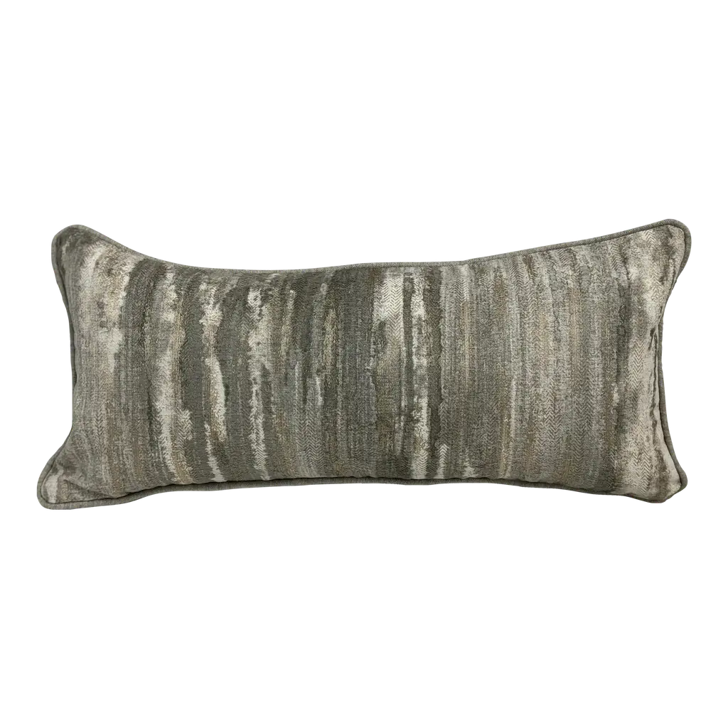 11” X 24” Clarke & Clarke Latour Taupe Grey Cream Soft Gold Abstract Lumbar Pillow Cover