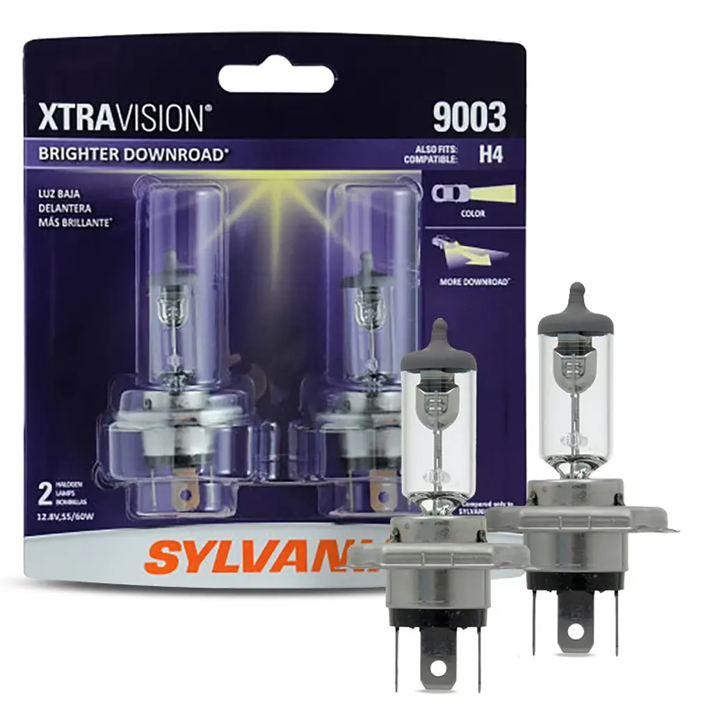 Sylvania - 9003 Xtravision - High Performance Halogen Headlight Bulb, High Beam, Low Beam And Fog Replacement Bulb (Contains 2 Bulbs)
