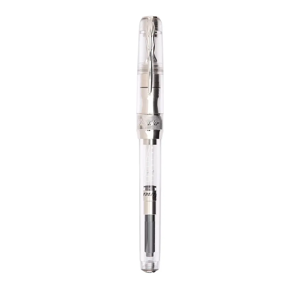 Classic Transparent Medium Fountain Pen With Palladium Trim