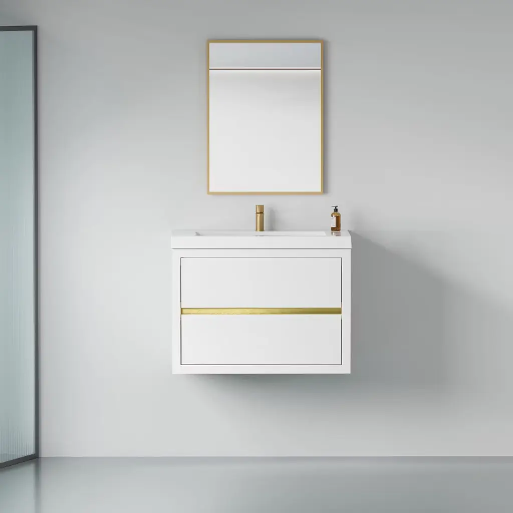 Sevobal Bathroom Storage Cabinets, Floating Bathroom Storage Cabinet, Soft Close Drawers, Wall Mounting, White, 23.62"*19.69"*22.44"
