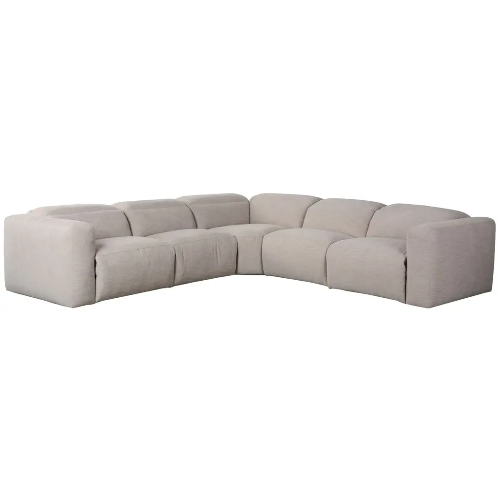 Jovi Power Recliner 5-piece Sectional, Laken Stone
