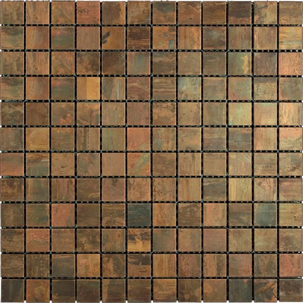 Apollo Tile 12" X 12" Avant Garde Matte Bronze Metal Tile (4.75 Sq Ft/case) - 5 Pack - Brown