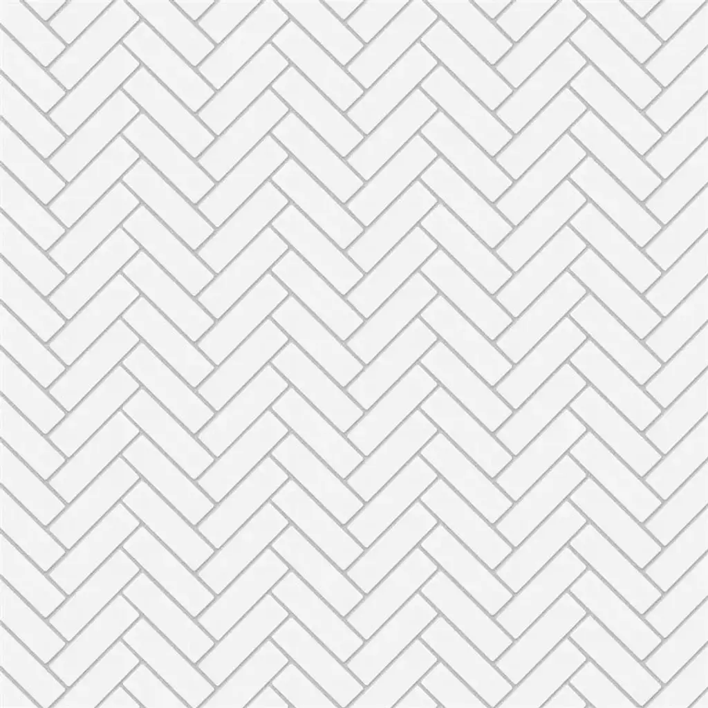 Merola Tile Metro Brick Herringbone Glossy White 10-5/8" X 12-1/2" Porcelain Mosaic Tile - Sample Swatch
