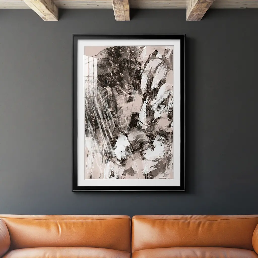 Blush Blackboard I Premium Framed Print - Ready To Hang - 26.5x36.5 - Black