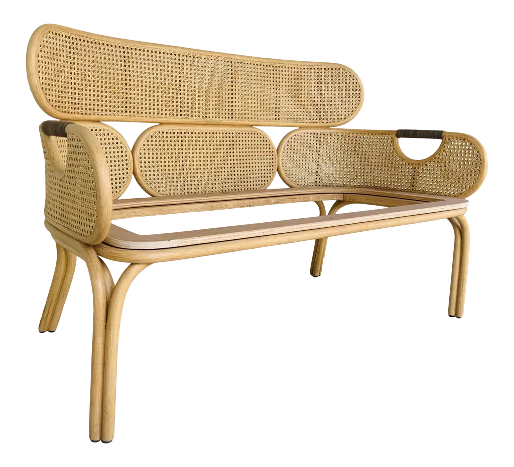 Jamie Durie For Baker / Mcguire Tan Caned Loop Settee