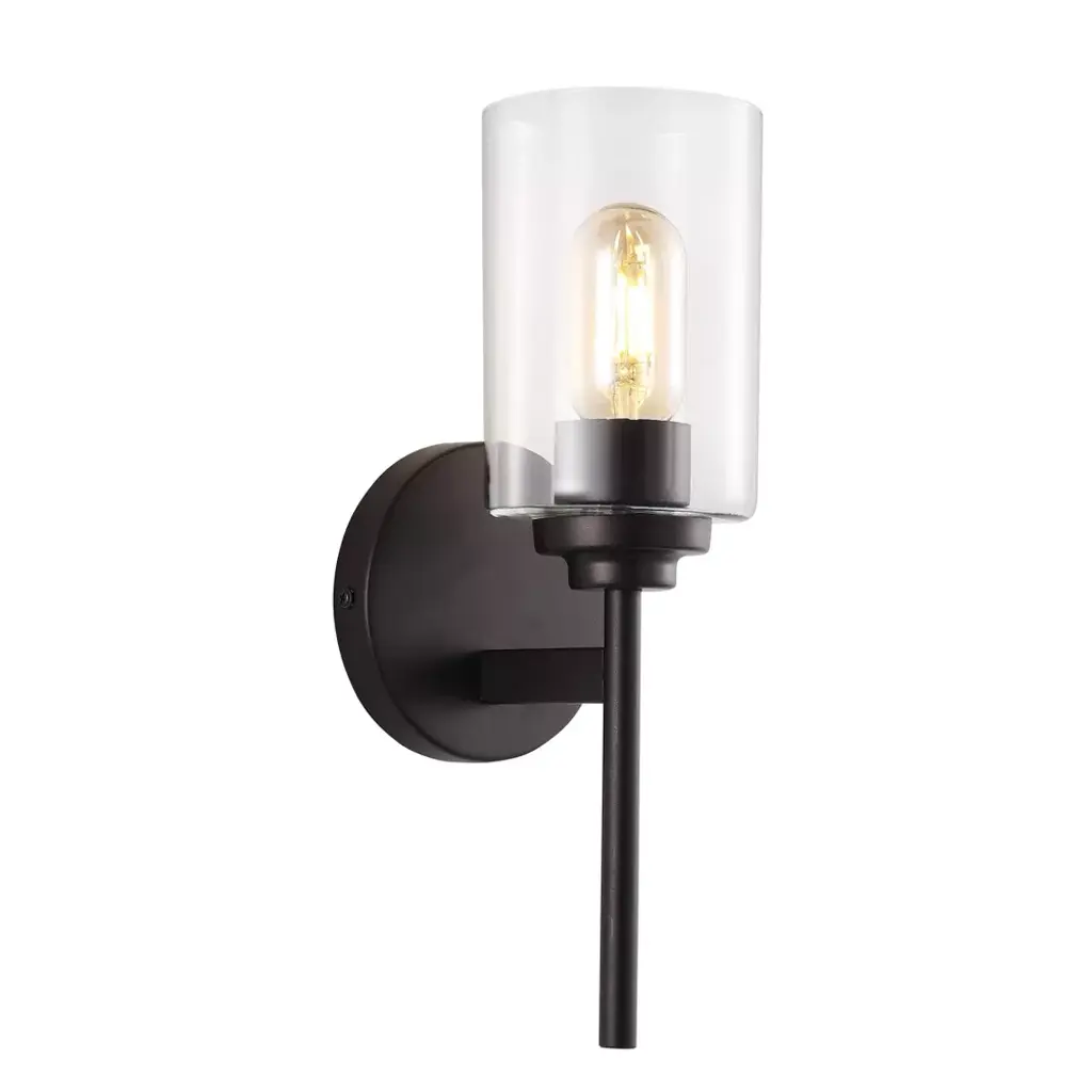 Jonathan Y 13" Led 1-light Juno Industrial Iron Cylinder Wall Sconce Oil Rubbed Bronze/clear : Ul Listed