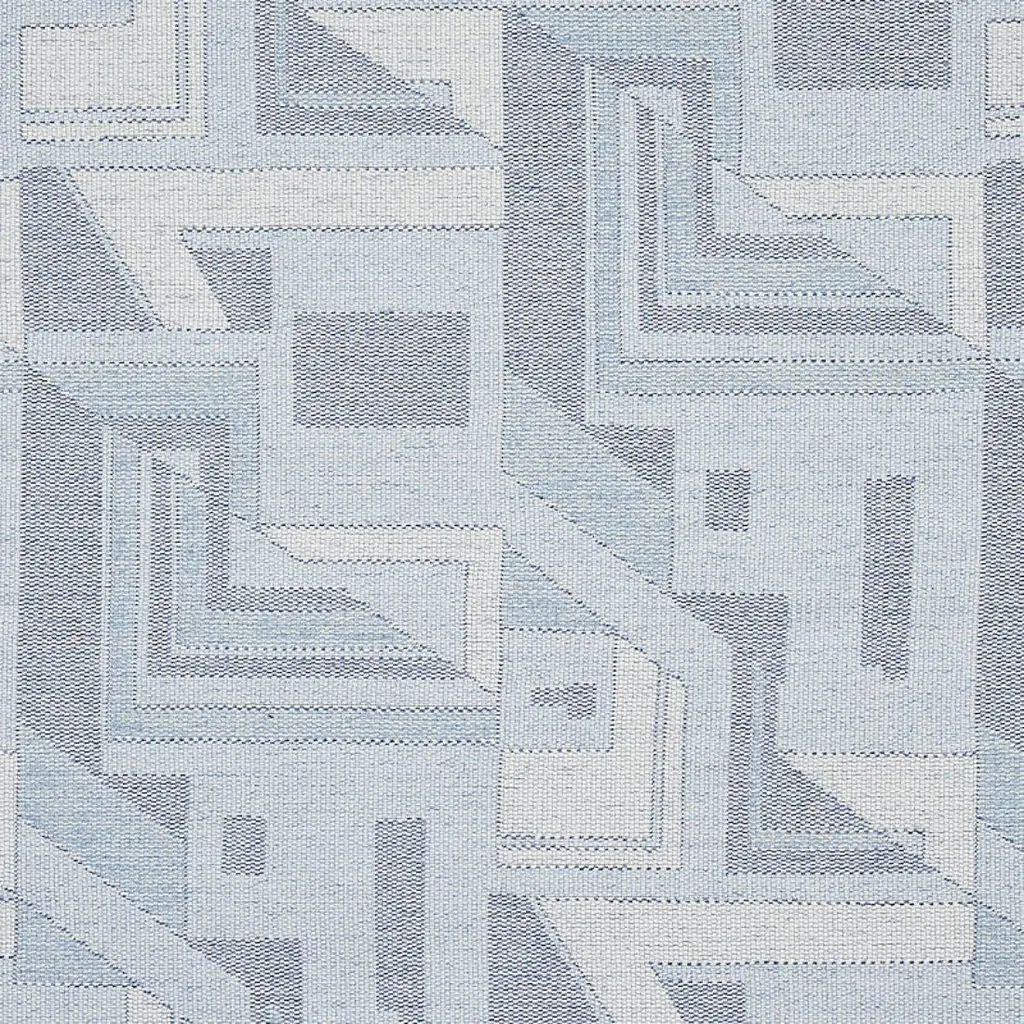 Schumacher Zsuzsa Fabric In Chambray