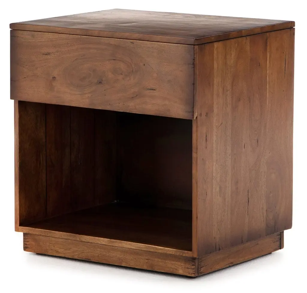 Lindsey Nightstand, Burnt Fruitwood