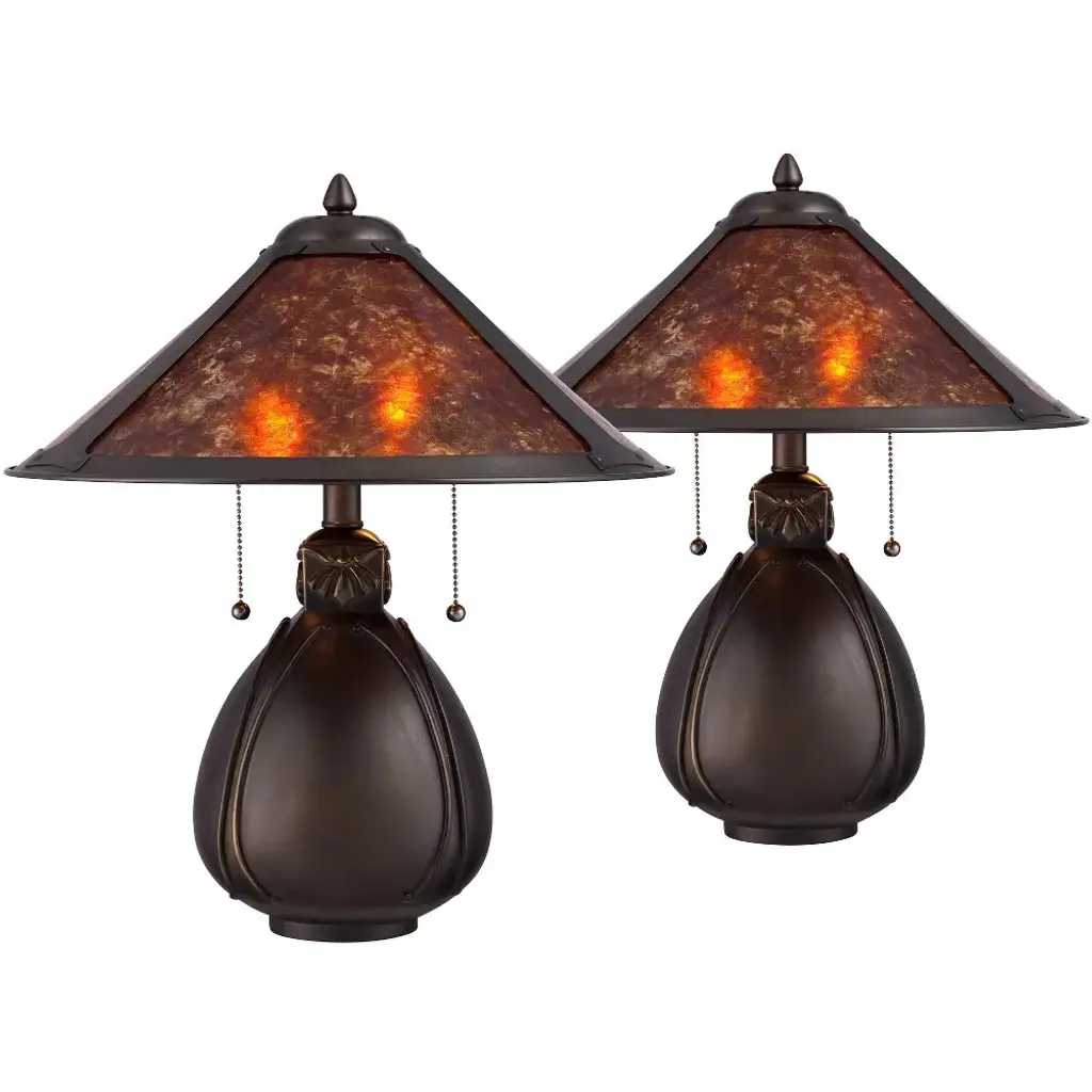 Set of hotsell 2 Robert Louis Craftsman Tiffany Style Lamp Shades