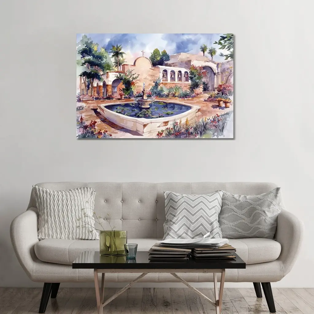 Icanvas "Mission San Juan Capistrano" By Bill Drysdale Canvas Print - 8X12x0.75