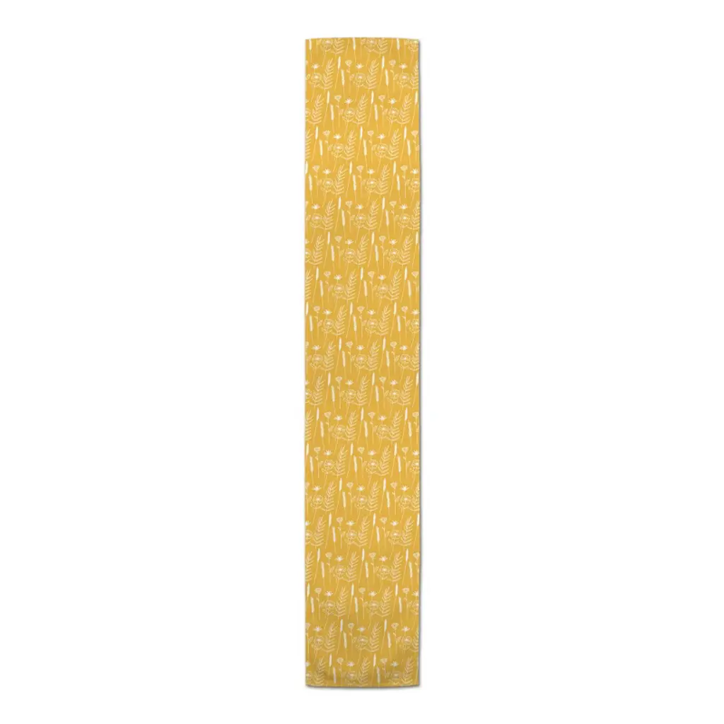 Creative Products Golden Wheat Flower 16 X 90 Cotton Twill Table Runner