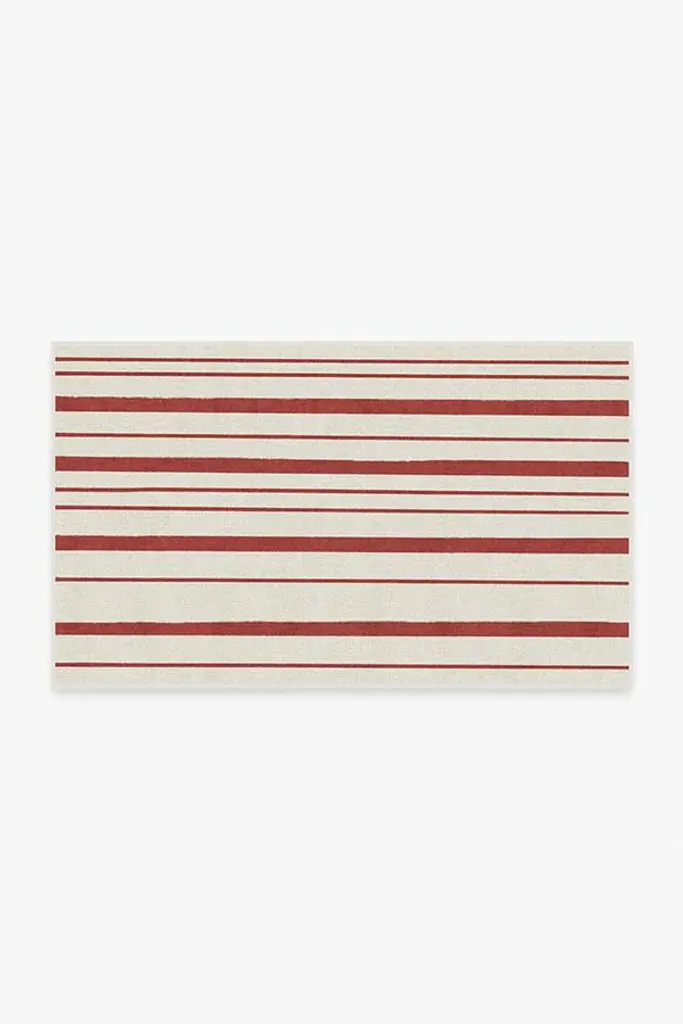 Hudson Stripe Red Rug