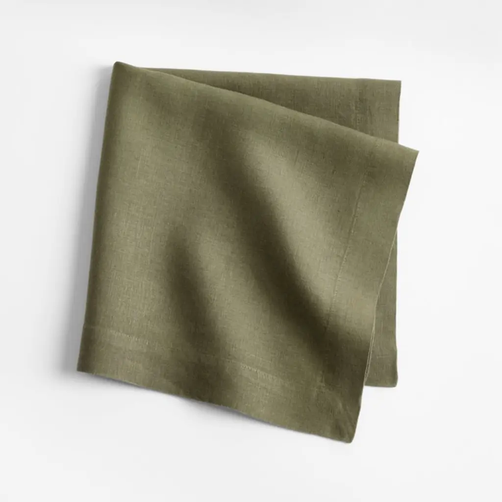 Marin Desert Green European Flax Tm-Certified Linen Napkin