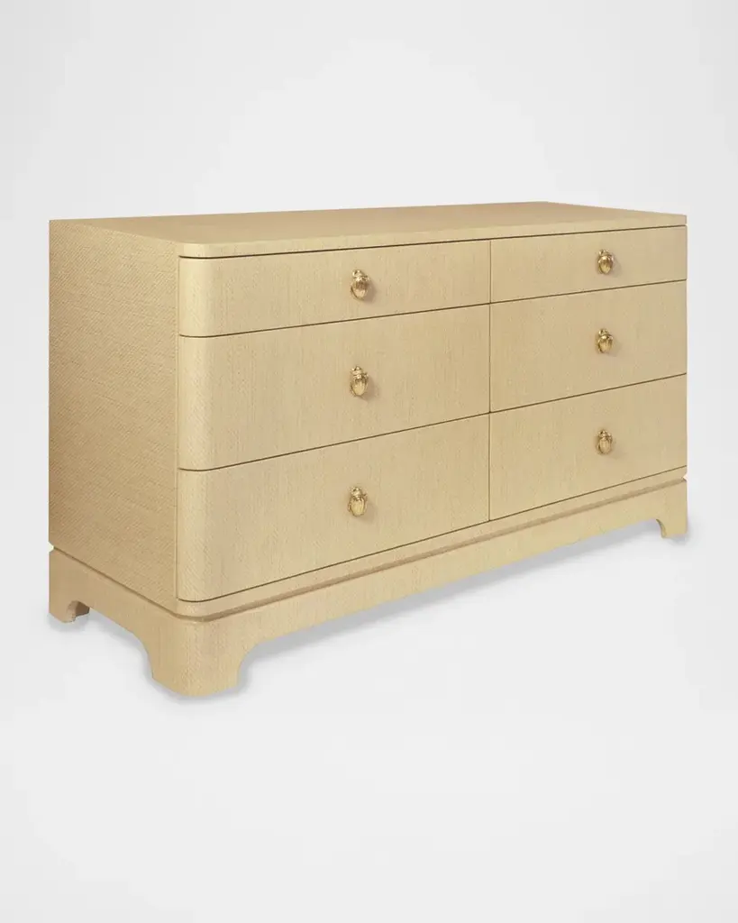 Worlds Away Kilmer 6-Drawer Dresser, Natural | Horchow