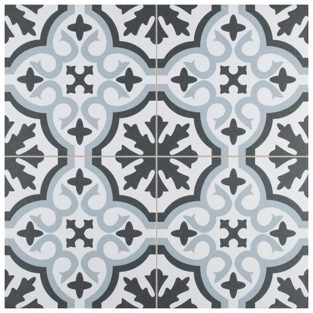 Merola Tile Berkeley Essence Sky 17-3/4" X 17-3/4" Porcelain Floor And Wall Tile - Case (6 Tiles)