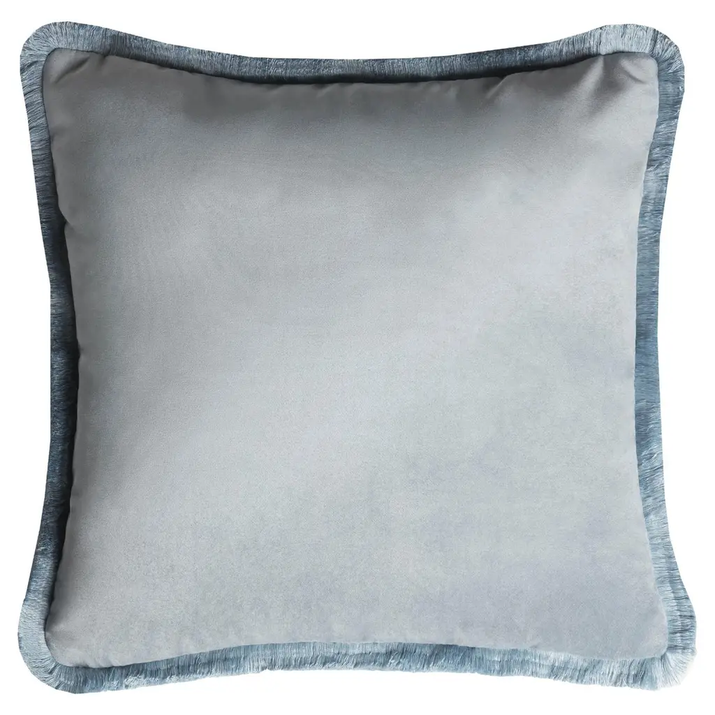 Major Collection Cushion Velvet With Fringes Teal