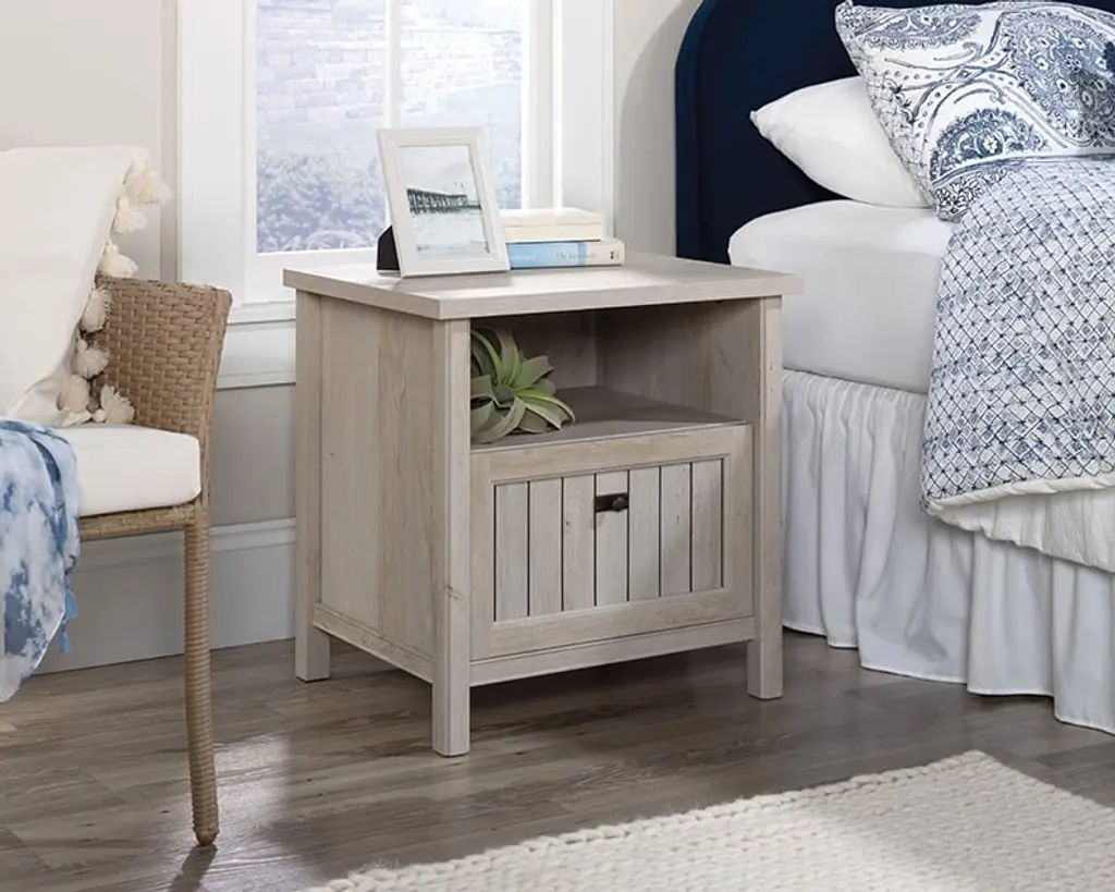 Costa 1-Door Nightstand, White