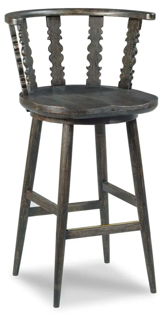 Fable Bar Stool, Worn Black