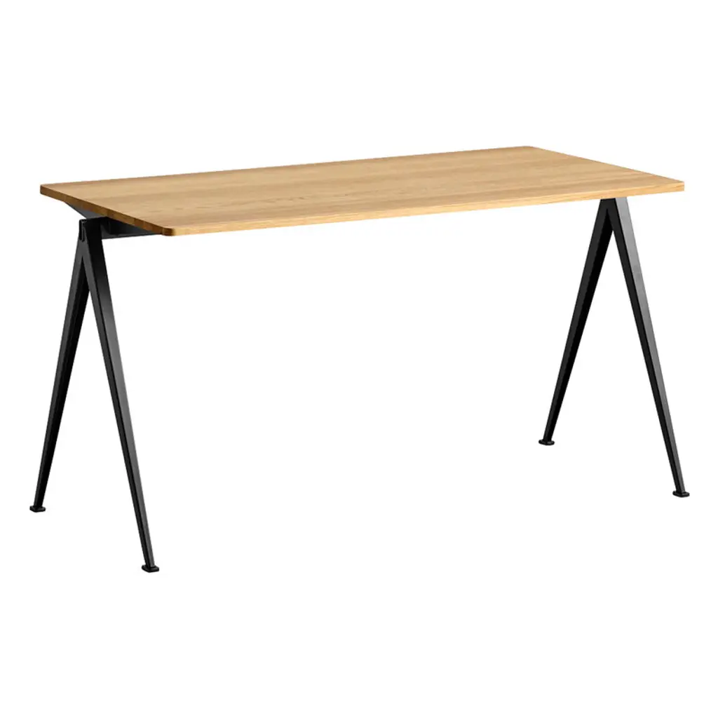 Pyramid Table 01, 140 X 65 Cm, Black - Lacquered Oak