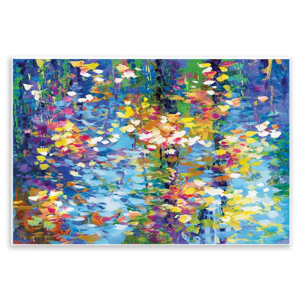 Stupell Colorful Reflections Lake Flowers Wall Plaque Art Leon Devenice - 19 X 13