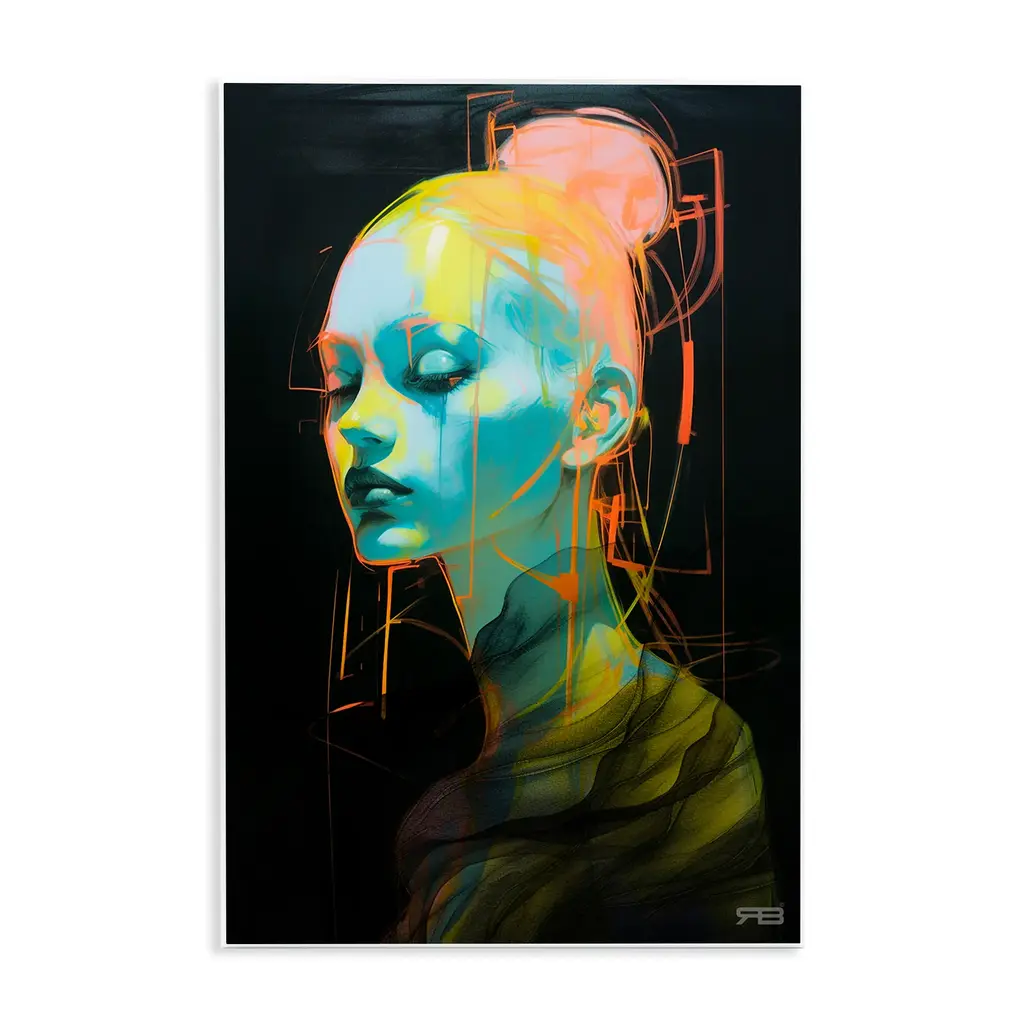 Stupell Bold Modern Visage Wall Plaque Art Design By Roozbeh Bahramali - 10 X 15