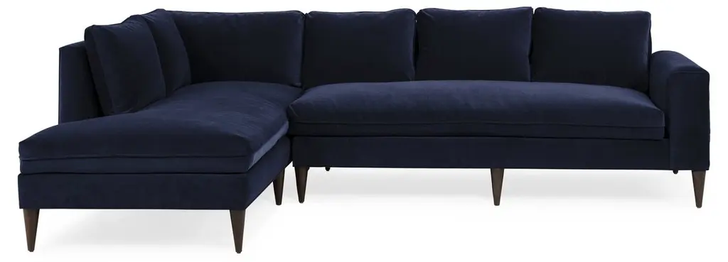 Upton Velvet Lf Sectional