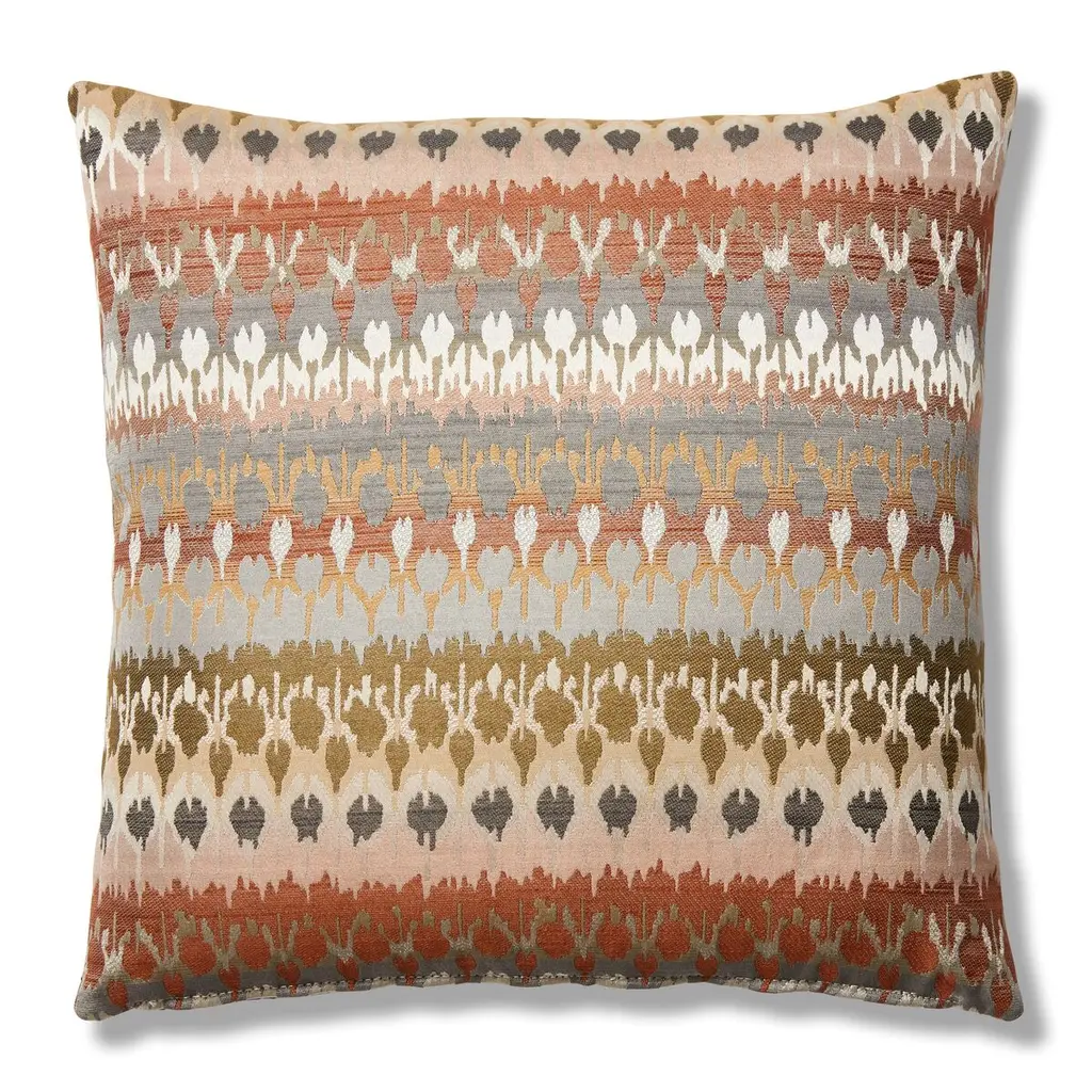 Emi 19x19 Pillow, Clay/multi