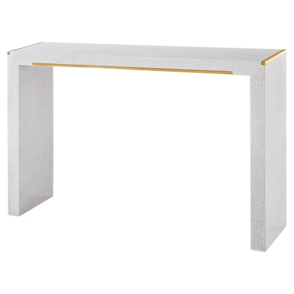 Mid Century Small White Console