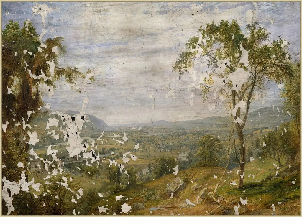 Lillian August, Crackled Country Scene