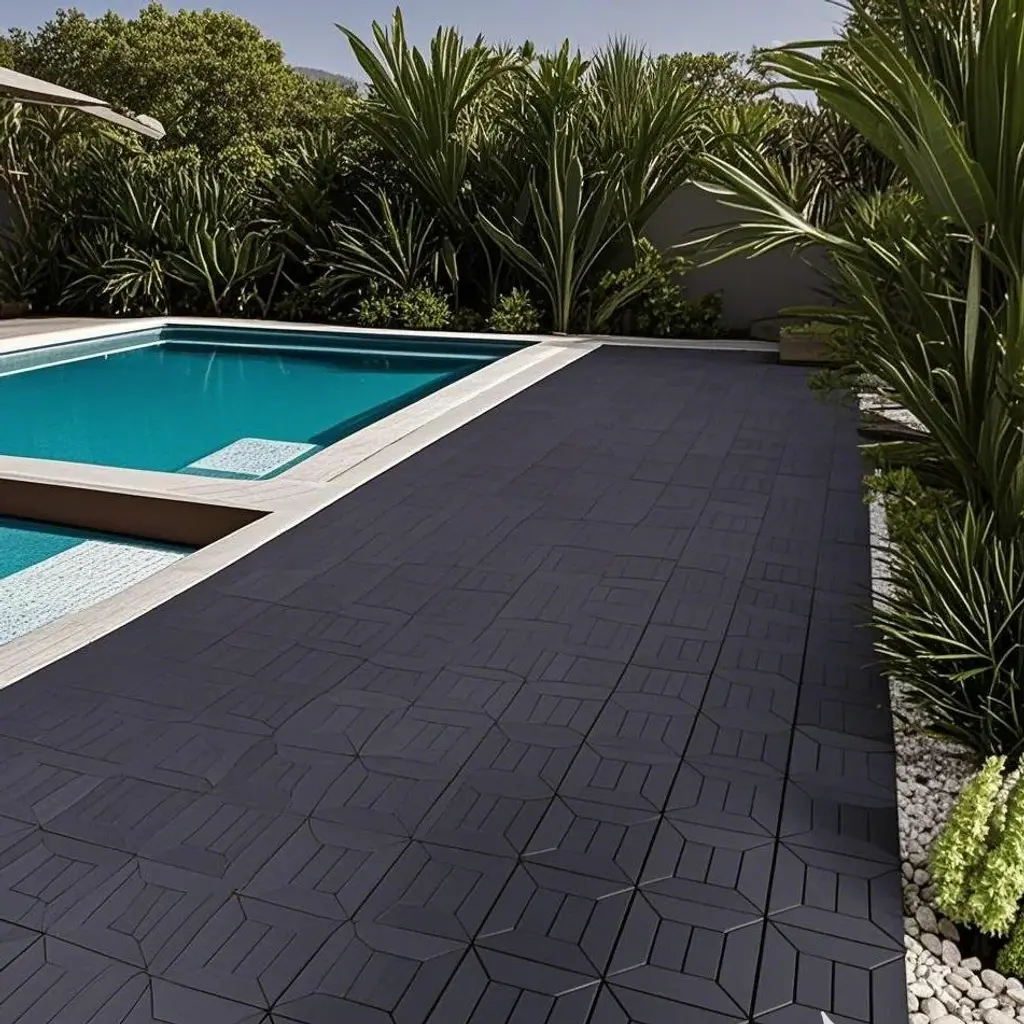 New Style 12" Patio Deck Tiles, Diy Module Interlocking Decking Tiles Floor Tile Outdoor And Indoor - Grey