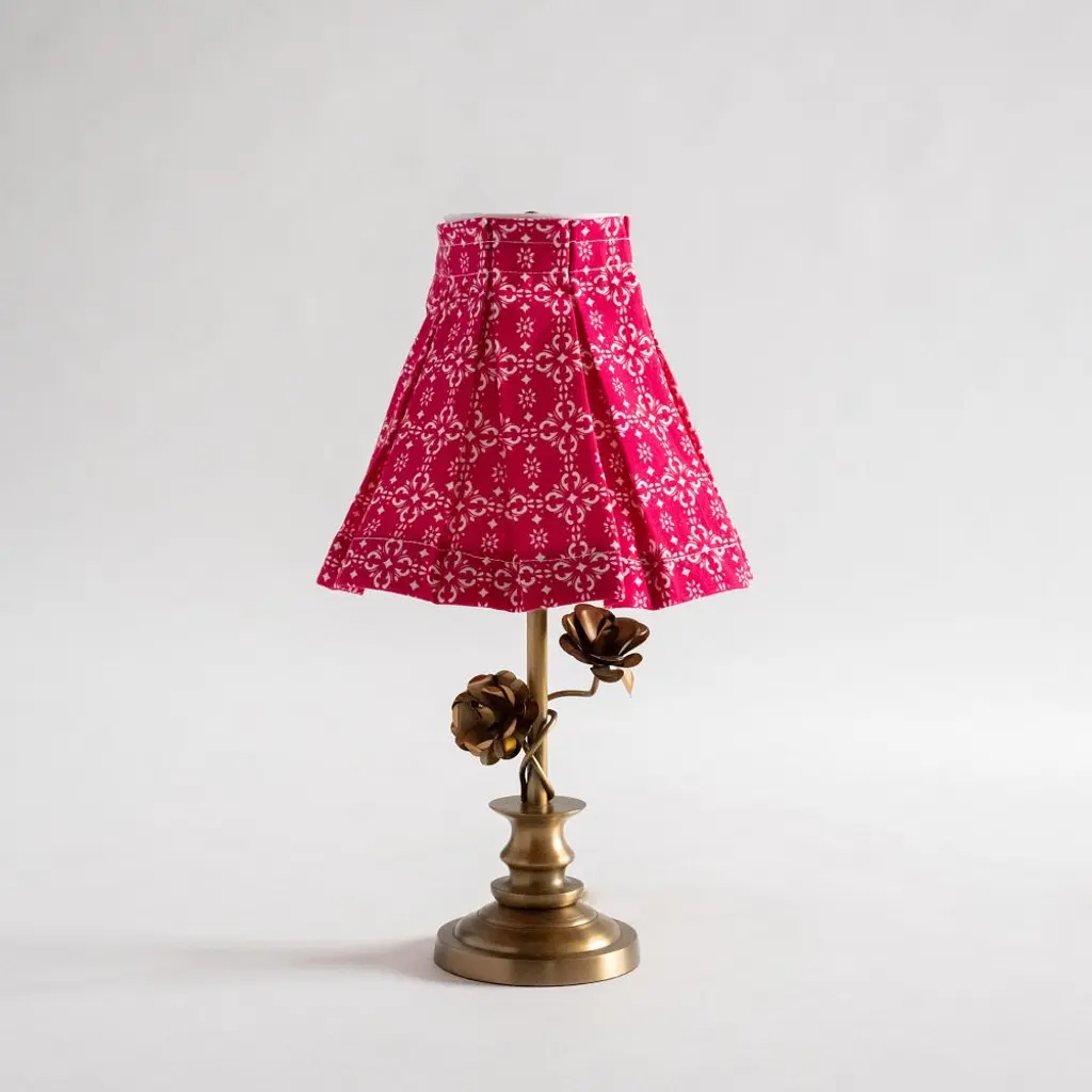 Printed Pleated Lamp Shade & Slipcover