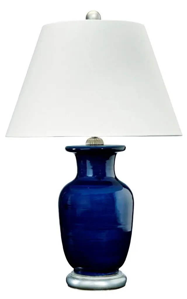 Capitan Table Lamp, Navy/silver