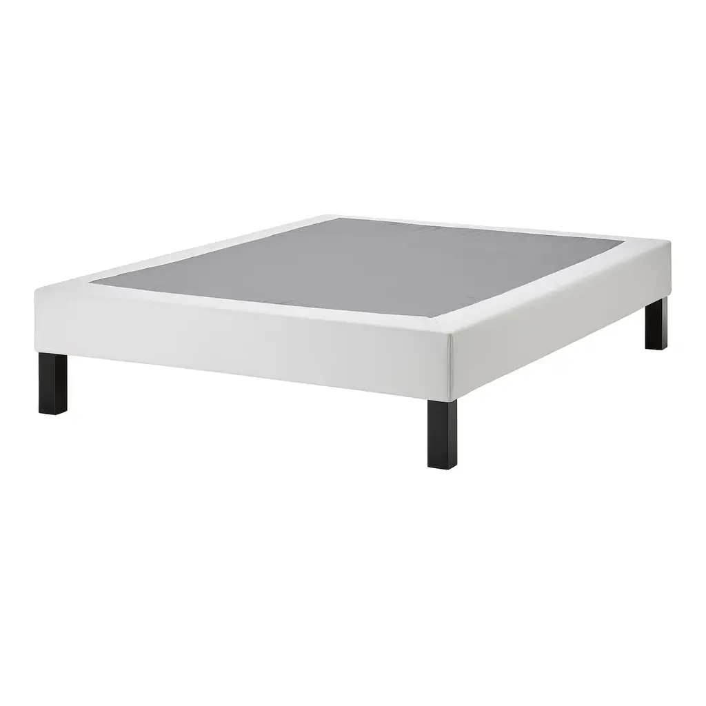 Lyngör Slatted Mattress Base With Legs - White Queen