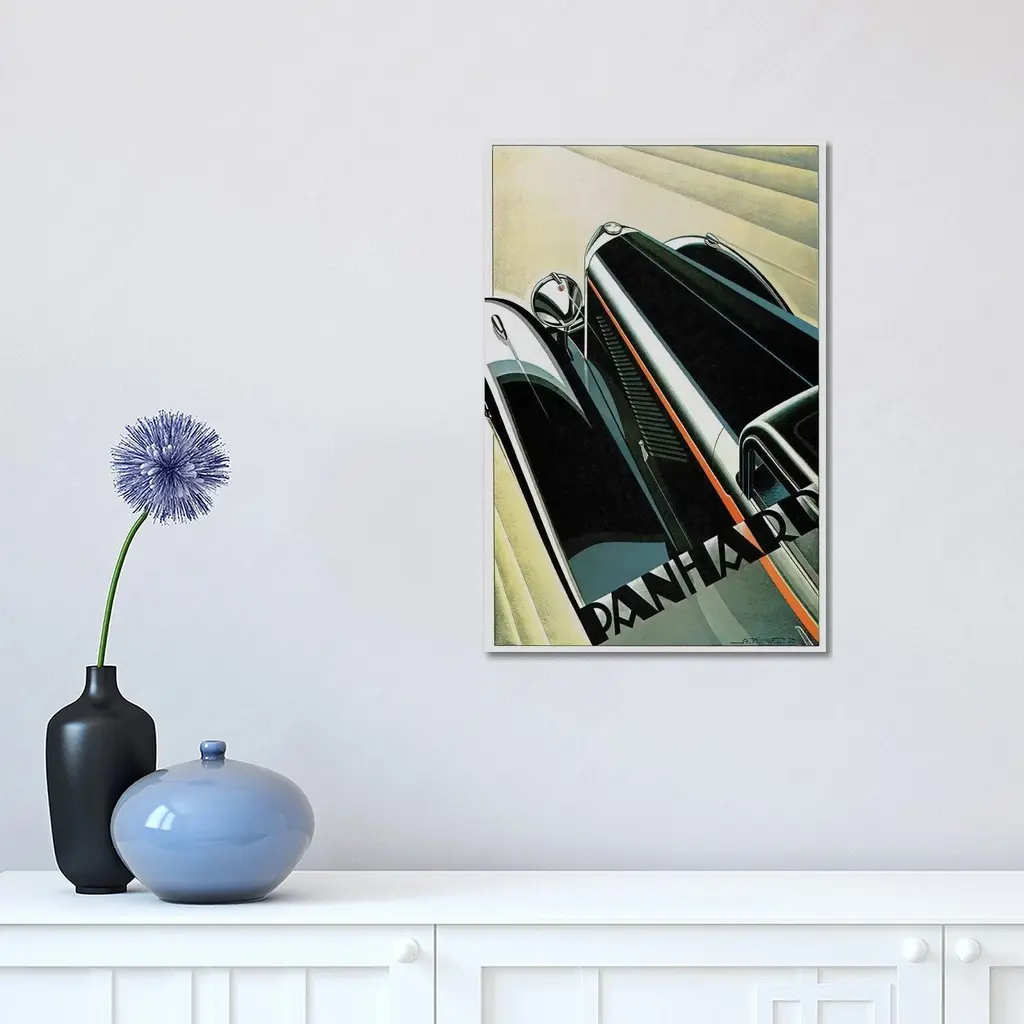 Icanvas "Art Deco Auto" By Vintage Apple Collection Canvas Print - 12x8x0.75