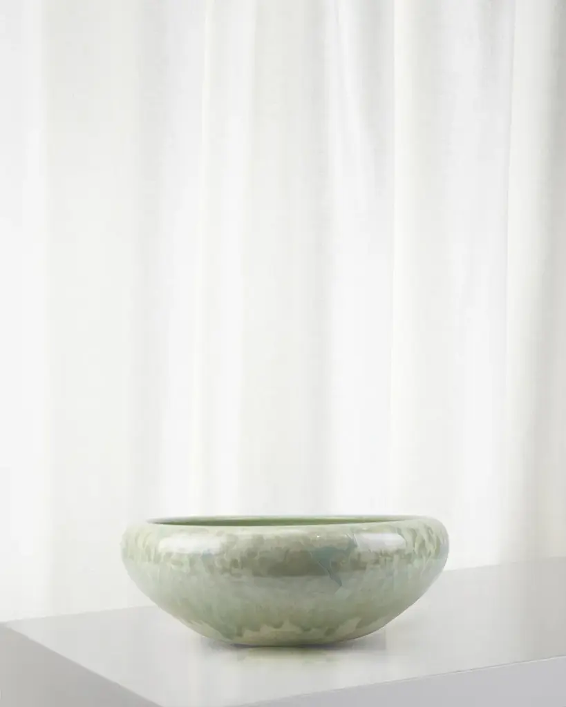 Winward Home Crystal Glaze Porcelain Bowl, 17" | Horchow