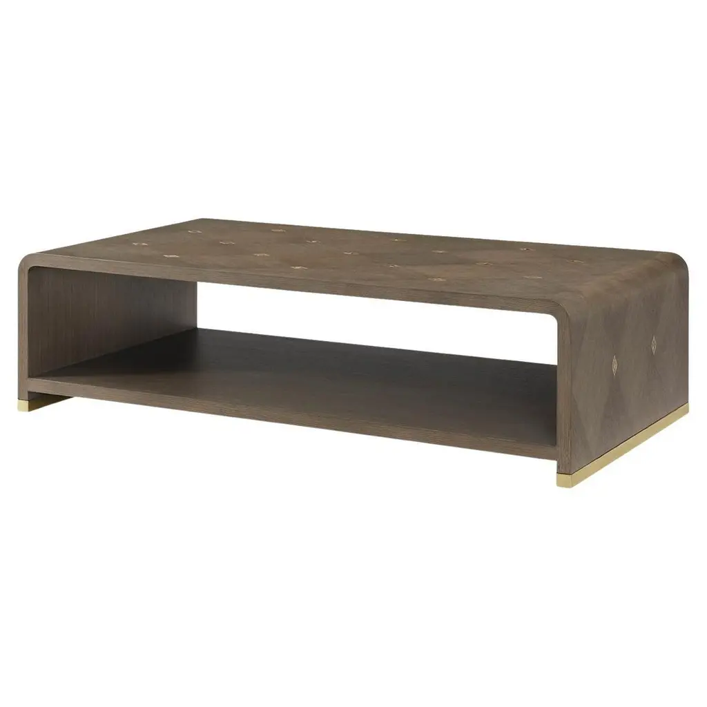 Hollywood Regency Waterfall Coffee Table - Dark Finish